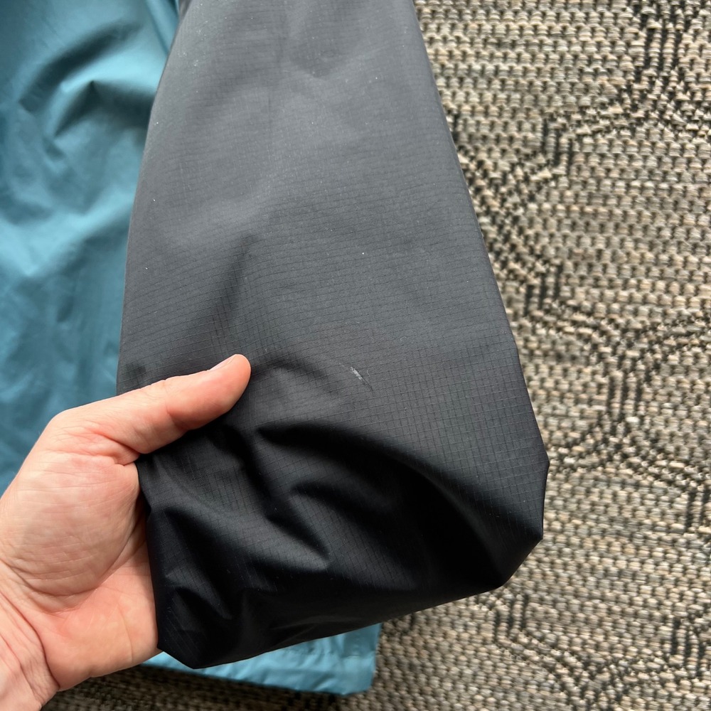 Mountain Hardwear Jacket Mens Small Blue Black Ripstop Hooded Gorpcore Hiking - Picture 5 of 9